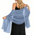 thumbnail image 4 of ZGRBOU Women's Shawls and Wraps for Evening Dress Elegant Chiffon Sheer Shawl Soft Silky Wedding Bridal Beach Scarf, 4 of 7