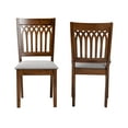 thumbnail image 3 of Baxton Studio Genesis Modern Grey Fabric and Walnut Brown Finished Wood 2-Piece Dining Chair Set, 3 of 9