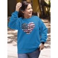 thumbnail image 2 of All American Wife Heart Sweatshirt Women - Women Sweatshirt, 4XL, 2 of 4