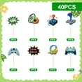 thumbnail image 3 of Adornos para cupcakes, adorno para cupcakes con purpurina vibrante, perfecto para celebraciones con temática de controlador de videojuegos para adolescentes, 3 of 7