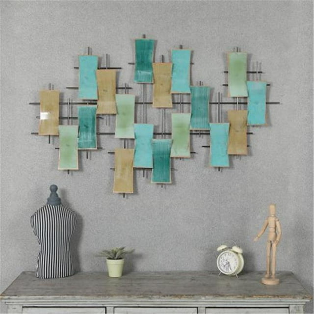 LuxenHome Métal Abstrait Géométrique Décoration Murale