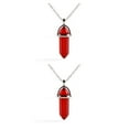 thumbnail image 4 of maskred Hexagon Column Charm Findings Handmade Holiday Hanging Pendants Crystal Necklace Earring Keychains Decorations Dark Red 2Set, 4 of 6