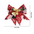 thumbnail image 3 of Fiudx Adorno Navideño de Lazo, Diseño de Lino Rojo, Detalle de Campanas, Ideal para Árbol de Navidad o Caja de Regalo, Decoración Festiva para El Hogar, Regalo Festivo, Tamaño 9 X 8,5 Cm., 3 of 6