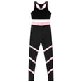 thumbnail image 3 of iEFiEL Girls Gymnastics Sports Suit Yoga Workout Tracksuit Outfit Set Crop Top with Pants Activewear, 3 of 5