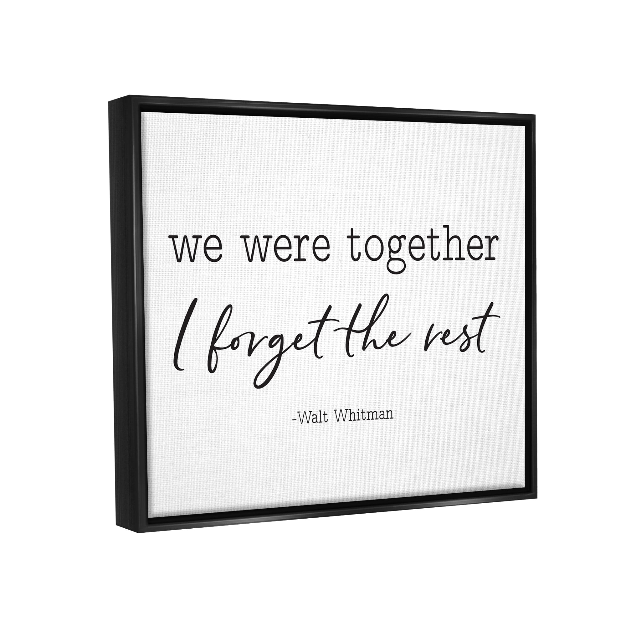 Stupell Industries Romantic Couple Quote Casual Typography Design Graphic Art Metallic Gold Floating Framed Canvas Print Wall Art, Design by Lettered and Lined