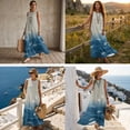 thumbnail image 3 of FOR U DESIGNS Crane Sun Sea Wave Print Matching Outfits for Couples Linen-Like Sleeveless Women's Casual Dresses & Men's Button Down Shirt 2026 Fashion Summer Outfits, 3 of 7