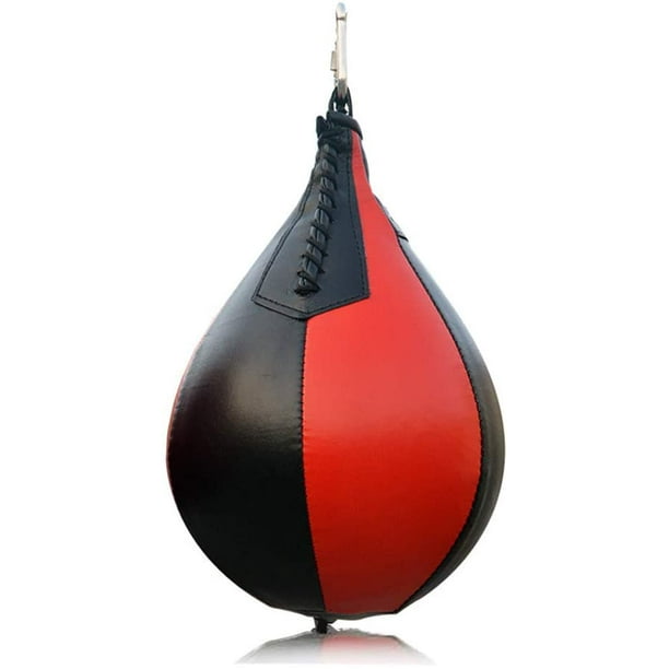 Sac de boxe suspendu, balle de vitesse de boxe en forme de poire outil  d'entraînement de sport de vitesse PU sac élastique fournitures de sport 