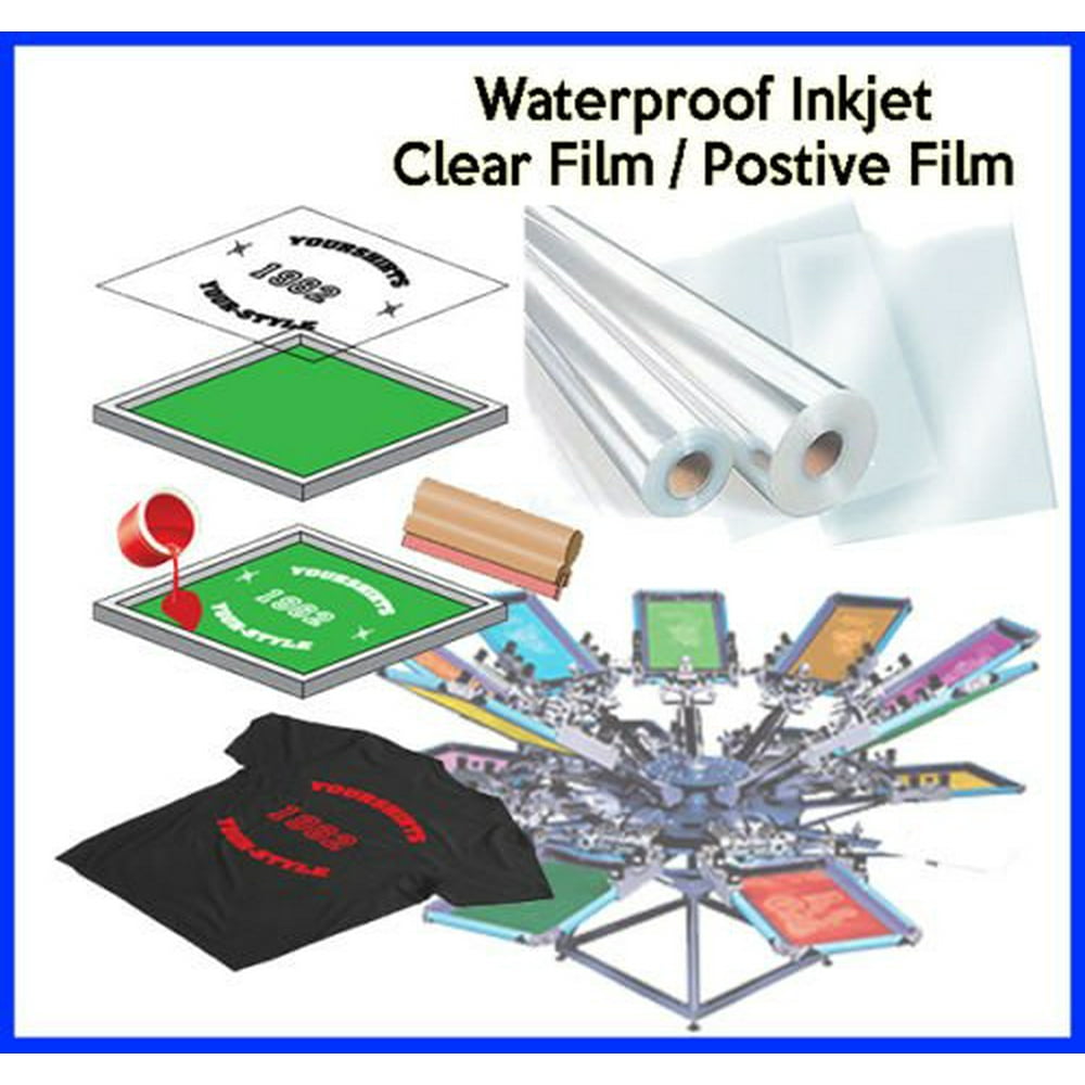 Waterproof Inkjet Screen Printing Clear Film 17" X 100'