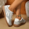 thumbnail image 6 of Sneakers for Women, Womens Sneakers, Womens Tennis Shoes, Women Classic Retro Gum Sole Fashion Sneakers Casual Tennis Skate Shoe Comfort Walking Footwear Anti Slip Trainers, Gray 5.5, 6 of 9