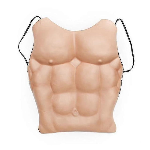 Prótesis de pecho, abdomen y abdominales marcados, ideal para fiestas, divertidas fiestas y juegos de rol. WHBYV