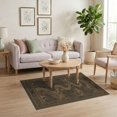 thumbnail image 3 of ODIKA 4'x6' Washable Area Rug Non-Slip, Chair-Friendly, Flatwoven Landscape Vintage Forest Frame Wilderness Motif Border Cabin Flowing Dynamic for Home Office, Under Desk, 3 of 7