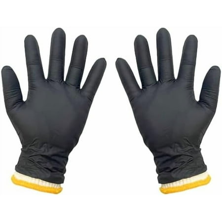BBQ Gloves 2 Cotton Glove Liners & 50-count Nitrile Gloves Disposable Latex Free Powder Free Heat Resistant Food Safe for Grilling, Cooking, Baking, Cutting, Smoker Accessories(Large)