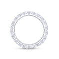 thumbnail image 4 of 2.5MM Round Cut Lab Created Moissanite Diamond Eternity Engagement Wedding Band Ring In 10K Solid White Gold (1.20 Cttw)Ring Size-8, 4 of 6