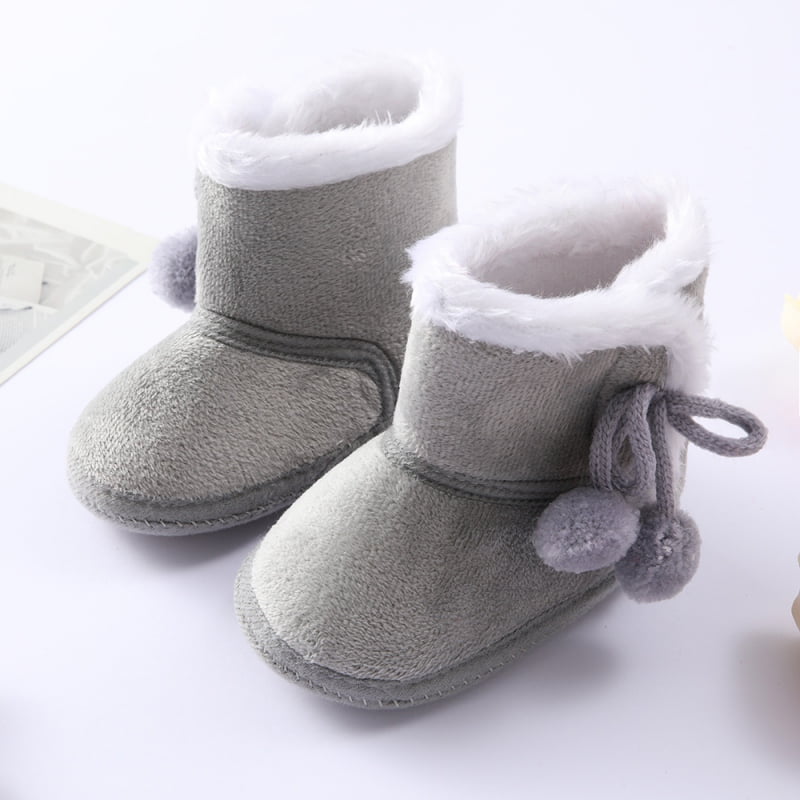 Baby Boys Girls Premium Soft Sole Anti-Slip Warm Winter Infant Prewalker Toddler Snow Boots 