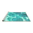 thumbnail image 2 of Ahgly Company Machine Washable Indoor Rectangle Abstract Turquoise Blue Contemporary Area Rugs, 5' x 8', 2 of 4
