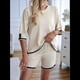 thumbnail image 5 of Conjuntos de Dos Piezas para Mujer: Jersey de Corta, Pantalones Anchos y Conjuntos de Viaje de Verano L, 5 of 10