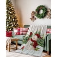 thumbnail image 2 of Christmas Snowman Flannel Blanket for Bed,Travel and Camping, Xmas Tree Forest Snowflake Winter Snowing Super Soft Cozy Blanket for All Seasons 40" x 60", 2 of 6