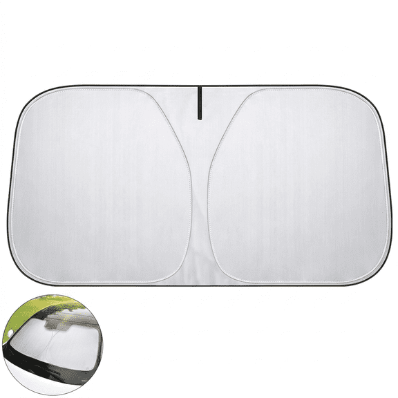 ROSEXIXI Car Windshield Sun Shade,Large Foldable Windshield Cover,UV Ray Sun Blocker Protector,For Cars Trucks And Large Sedans With Included Storage Bag