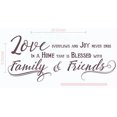 thumbnail image 5 of Family Wall Decals - Love Overflows Joy Never Ends - Home Vinyl Lettering Decor Stickers 23x11-Inch Eggplant, 5 of 5