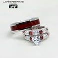 His and Hers Wedding Ring Sets Couples Rings Sterling Silver Wedding Engagement Ring Bridal Sets