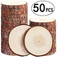 thumbnail image 3 of Rondas de madera con corteza DIY Natural Natural Sin terminar Adornos de madera para artesanías Pintura Artes Dormitorio Dorm Pieces Decoración del hogar 50 piezas Advancent HA012717-00, 3 of 7