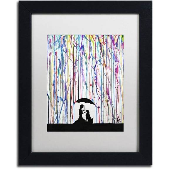 Trademark Fine Art 'Sempre' Canvas Art by Marc Allante, White Matte, Black Frame