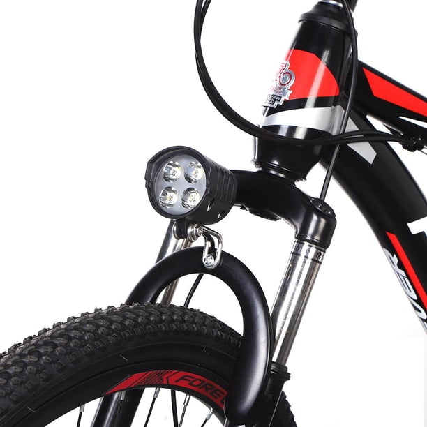 Bicicleta Bicicleta eléctrica ABS 4 faros LED 12W a prueba de agua con bocina para conducir