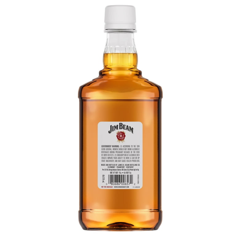 Jim Beam Apple Flavored Whiskey, 375 ml PET Bottle, 33% ABV