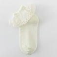 thumbnail image 2 of Whouriu Infant Girls Lace Ruffle Socks Soft Polyester Mesh Breathable Summer Casual Dress Socks, 2 of 4