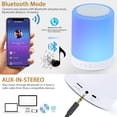thumbnail image 3 of Lámpara con altavoz Bluetooth, lámpara de mesita de noche con sensor táctil, linterna de camping portátil con luz que cambia de 7 colores, regalos para mujeres y niños, 3 of 5