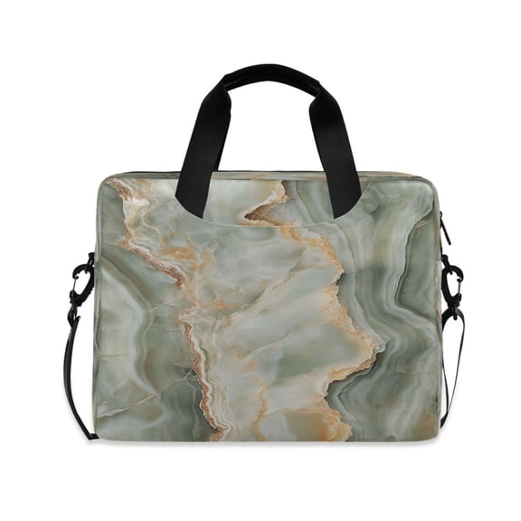 16inch Laptop Briefcase, Business Laptop Bag with Detachable Strap & Padded Compartment, Water-Resistant Polyester,Marble