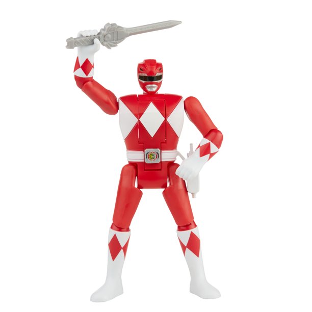 Mighty Morphin Power Rangers Retro Red Ranger Jason Fliphead 6 5 Action Figure Toy Walmart Com Walmart Com