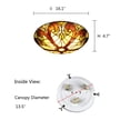 thumbnail image 5 of RADIANCE Goods Victorian-Style 3-Light Antique Dark Bronze Finish Ceiling Flush-Mount 16" Wide, 5 of 7