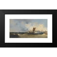 thumbnail image 2 of Alexei Petrovich Bogoliubov 18x11 Black Modern Framed Museum Art Print Titled - Port in Normandy, 2 of 5
