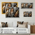 thumbnail image 4 of Designart "Gold Feather Extravaganza III" Glam Feather Wall Art Living Room, 4 of 5