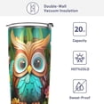 thumbnail image 4 of SKYSONIC Painted Wooden Owl and Coloured Eggs 20 oz Stainless Steel Insulated Mug, Double Vacuum Insulated Travel Mug with Lid and Straw, 4 of 7
