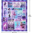 thumbnail image 5 of Dancer Gifts Blanket- Dance Gifts for Girls - Ballet Gifts - Dance Teacher - Dance Gifts for Teen, Dance Recital Dancing Heart Cheerleader Gymnastics, Cheerleading Gifts Throw Blankets 60x50in, 5 of 6