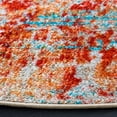 thumbnail image 4 of SAFAVIEH Bahia Salvador Abstract Polyester Machine Washable Area Rug, Light Blue/Red, 6'7" x 6'7" Round, 4 of 12