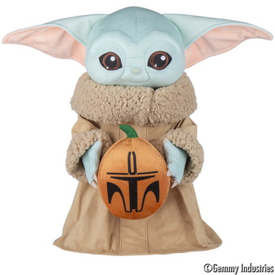3.5' Airblown Yoda Holding Pumpkin Star Wars Halloween Inflatable 