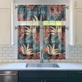 thumbnail image 3 of Floral Tropics Kitchen Curtains Set 27.5x36in Polyester Valance and Tiers, Hawaiian Style Flower Window Curtains for Summer Homes or Coastal Kitchen Decor, 3 of 6