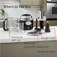 thumbnail image 4 of Russell Hobbs Retro Style Food Processor, 8-Cup (64-oz) Capacity, Black, FP3100BKR, 4 of 17