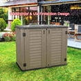 thumbnail image 4 of Storage Shed - Horizontal Storage Box Waterproof for Garden, Patios, Backyards, Multi-Opening Door Brown, 26 Cubic Feet, 4 of 7