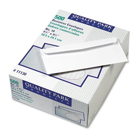 Quality Park Park Ridge Embossed Executive Envelope, #10, 4 1/8 x 9 1/2, White, 500/Box -QUA11130