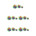 thumbnail image 3 of relayinert 3x Colorful Strong Tooth Rubber Balls For Dogs Suitable For All Breeds Gifts Stylish Toy For Dogs As Shown 5Set, 3 of 6