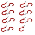 thumbnail image 1 of Unique Bargains 1 Inch Plastic Coated Screw-in Open Cup Ceiling Hooks Hangers Red 15pcs, 1 of 2