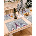 thumbnail image 5 of Christmas Placemats Set of 4 Santa Claus Gnomes Gray Christmas Placemats for Dining Table Snowflake Love Heart Table Mat Winter Holiday Home Party Kitchen Table Decorations, 5 of 6