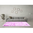 thumbnail image 3 of Ahgly Company Indoor Square Solid Pink Modern Area Rugs, 6' Square, 3 of 4