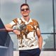 thumbnail image 4 of Balery Cowboy Riding Horse Camisa Polo de Hombre con Estampado, de Manga Corta y Tejido Medio, Camisa Tipo Golf Polo-XX-Large, 4 of 6