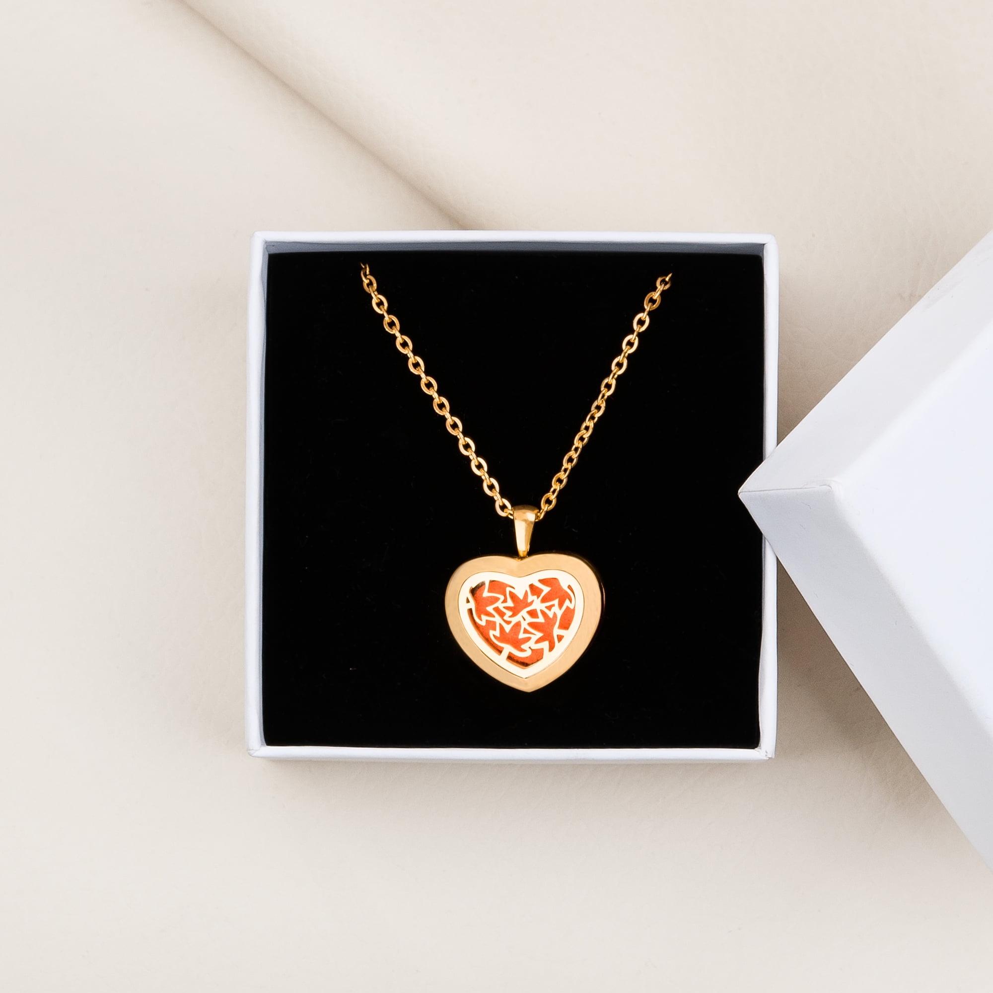 Mother's Day Gift for Mom Anavia Essential Oil Diffuser Necklace, Aromatherapy Necklace, Scent Necklace, Aromatherapy Oil Lockets, Diffuser Lockets, Aromatherapy Jewelry, With Gifts Box-[Gold]