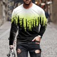 thumbnail image 4 of Chandail à Manches Longues pour Hommes Mode Décontractée Col Rond Chandail à Enfiler Imprimé T-Shirt à Manches Longues Blouse, 4 of 9